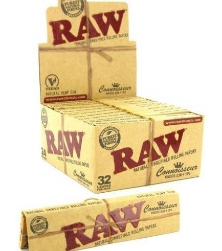 RAW Connoisseur Rolling Papers King Size + Tips - Zativo